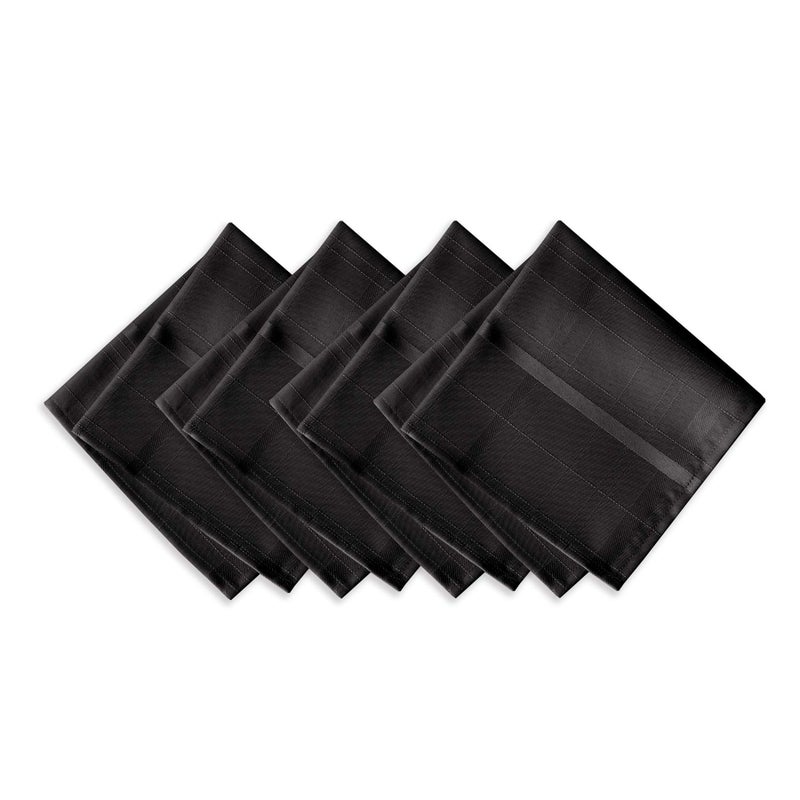 Newbridge 60 x 84 Inch Oval Fabric Tablecloth, Elegance Plaid, 100% Polyester, No Iron Soil Resistant Dining Room, Party and Banquet Table Cover, Solid Textured, Black - Image 5